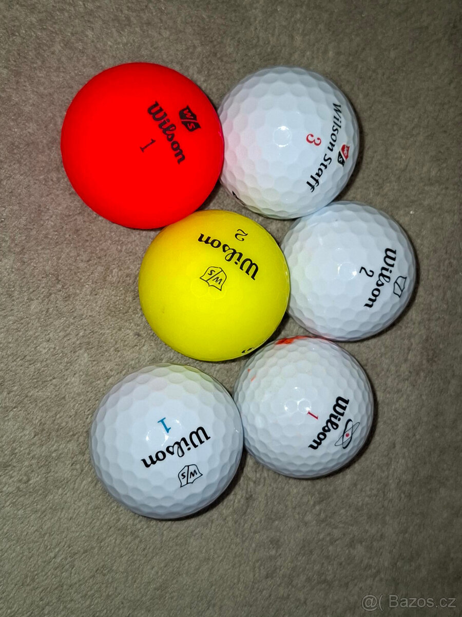 Golfové míčky WILSON 6 ks á 20,- Kč - kvalita