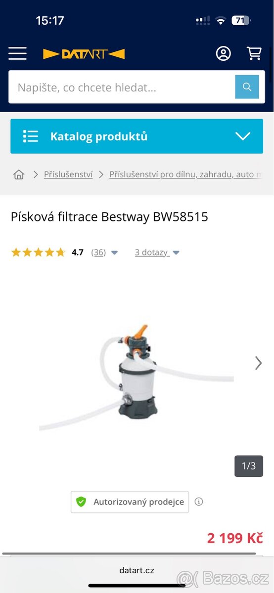 Filtrace a ohřev k bazénu - Zdarma