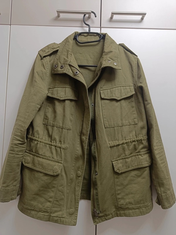 Dámská khaki bunda na zip, vel. M