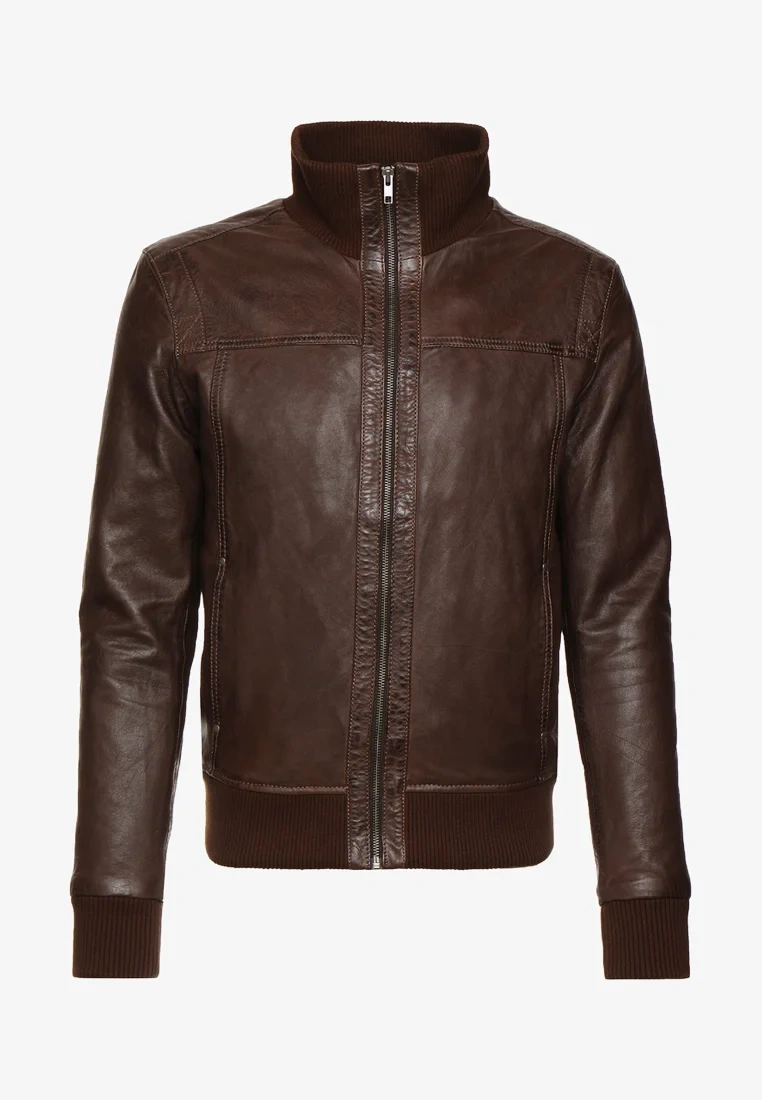 Kožená bunda - Serge Pariente SOUL mocca