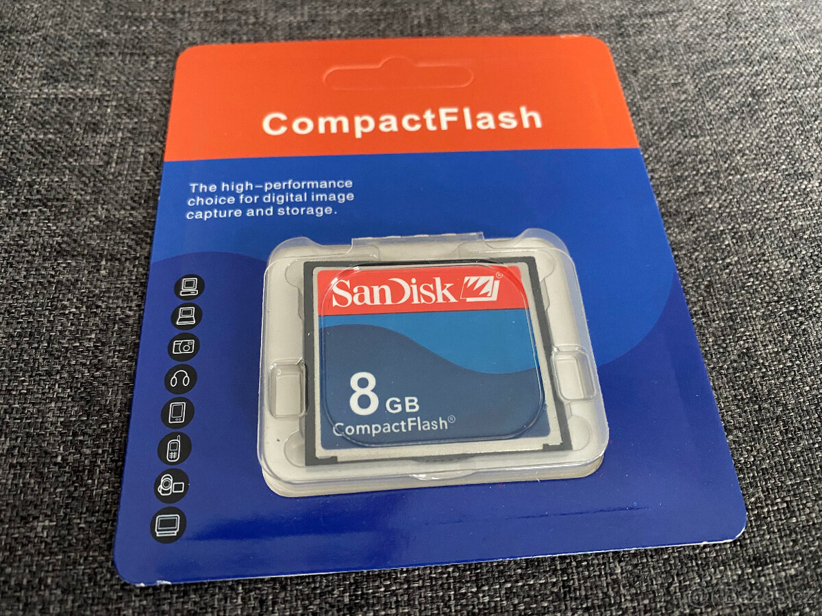 Nová paměťová CompactFlash CF karta SanDisk 8GB