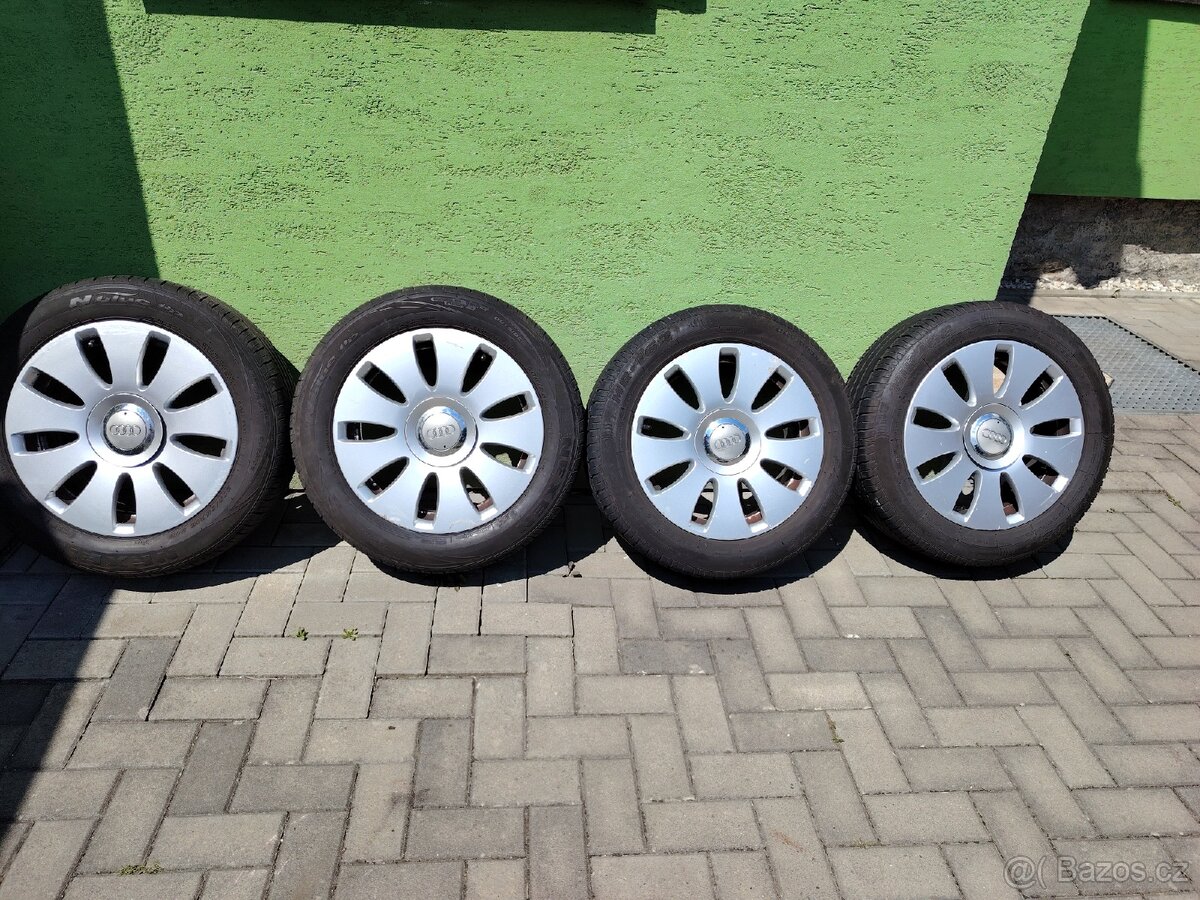 Alu Kola Audi 5x112 7J 16 et42, pneu 205 55r16.