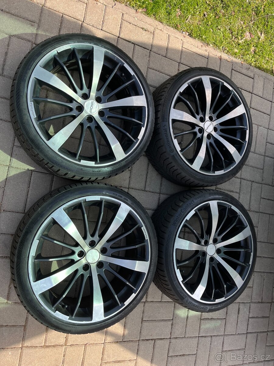 4x alu disky 5x108 R19, pneu 70%