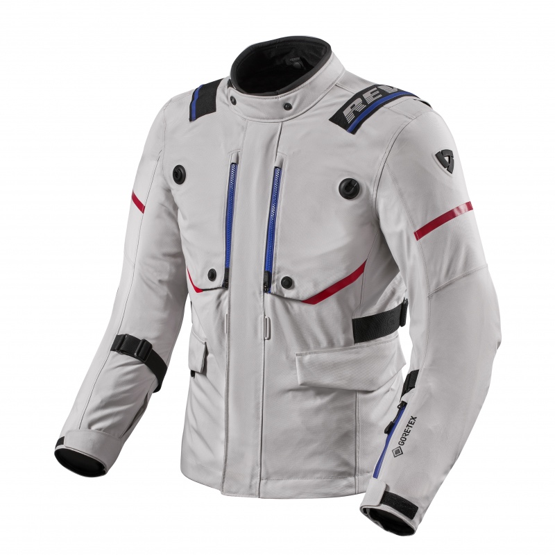 Bunda na motorku Revit Vertical GTX sv. šedá vel. L goretex