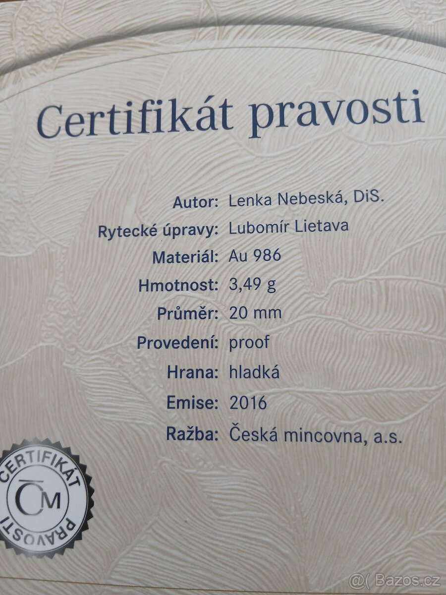 Investiční zlato,  zlatý dukát