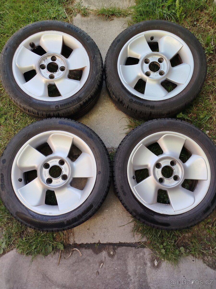 Alu kola r15 4x108 Ford Puma včetně pneu 195/50 R15