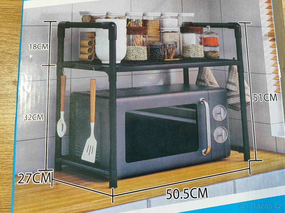 Nový kuchyňský organizér stojan nad mikrovlnku