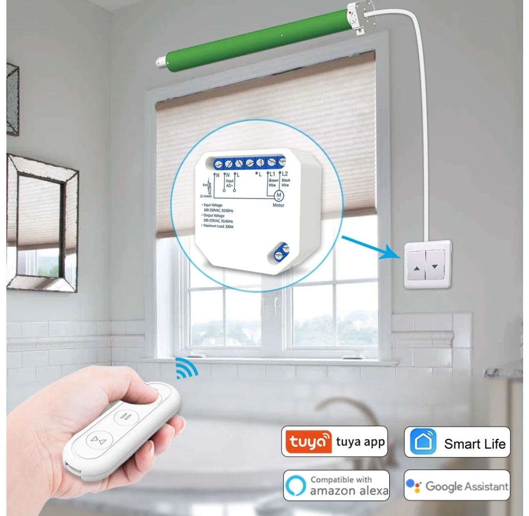 Prodám žaluziový wifi Tuya modul s RF ovladačem