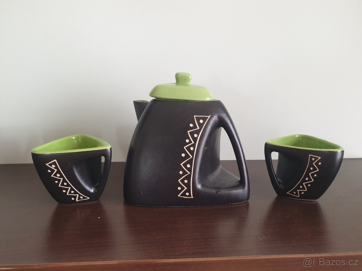 Čajová konvička + 6 šálků