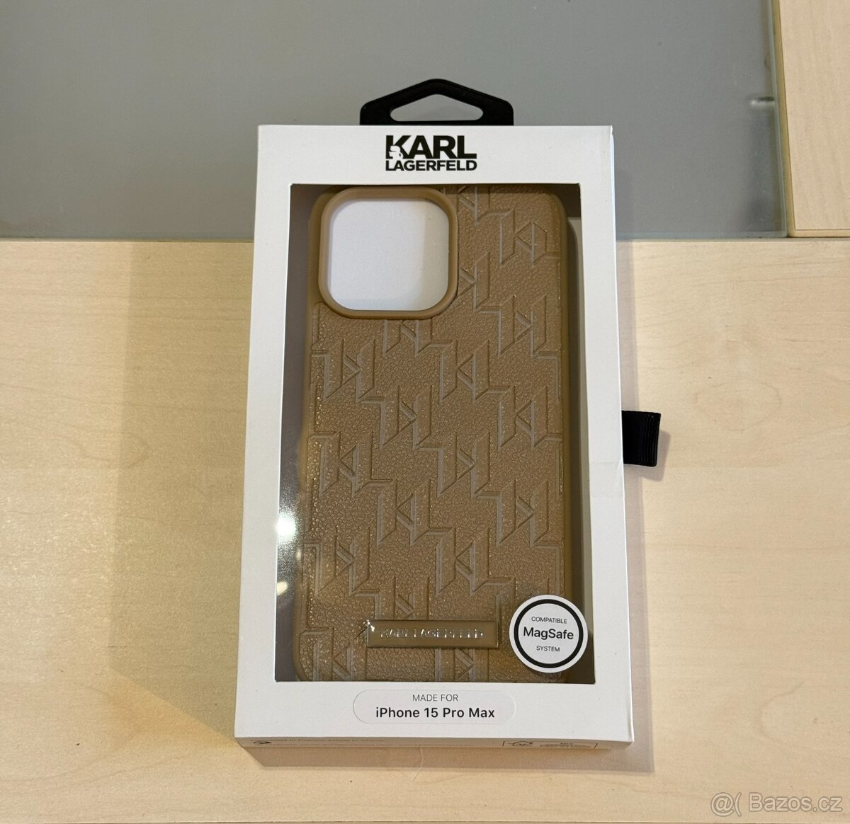 Karl Lagerfeld Leather Metal Logo Magsafe iPhone 15 Pro Max