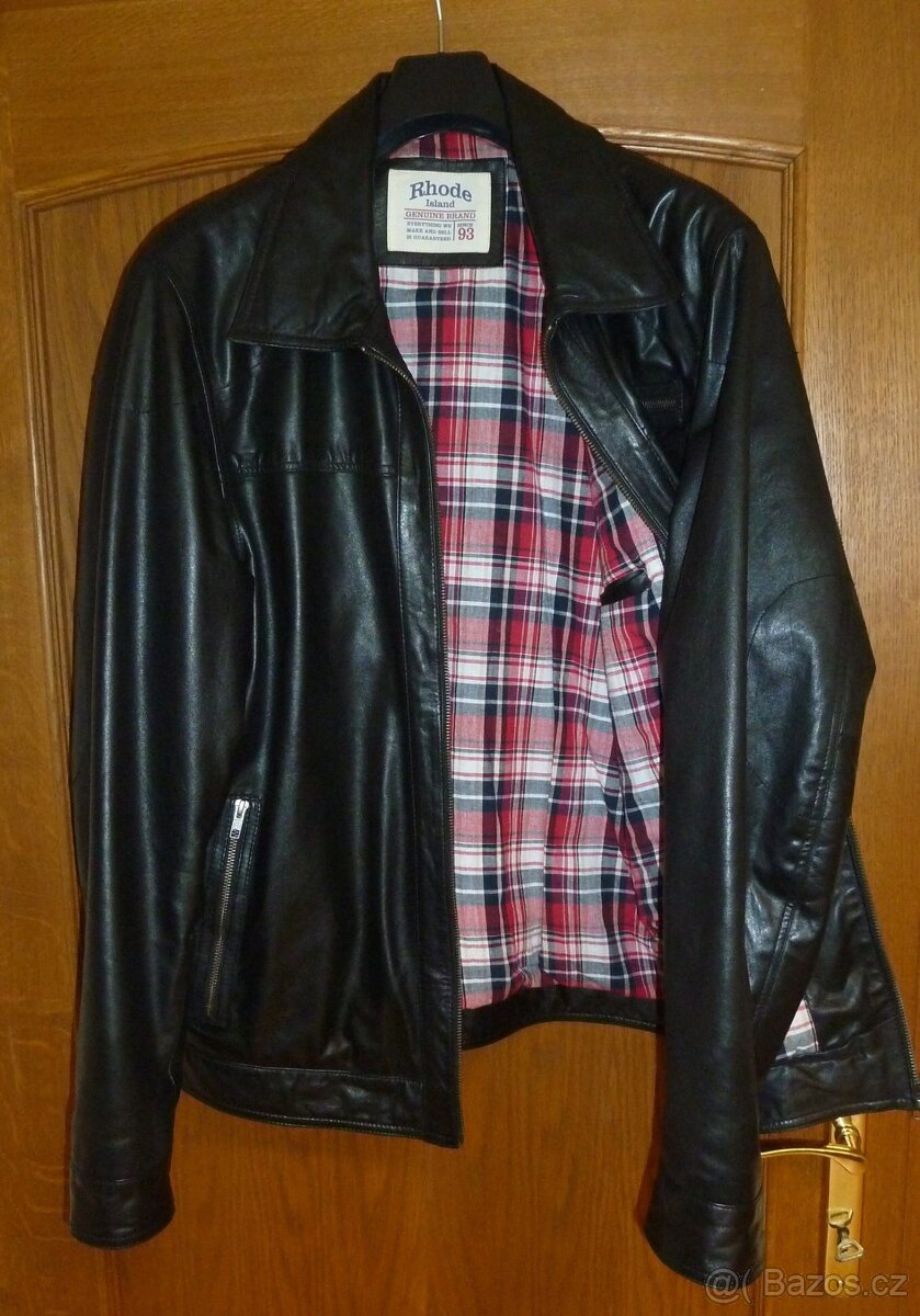 Kožená bunda Rhode Island, černá, vel.L.