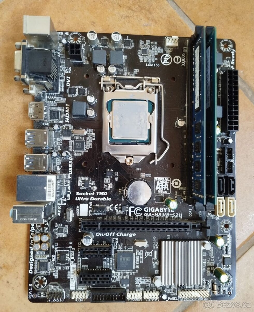 Levně deska Gigabyte + i3 3.6Ghz