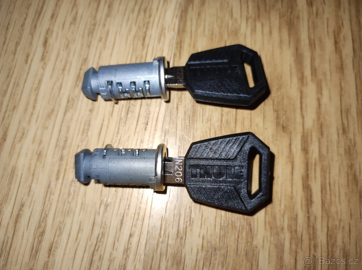 2x nový zámek THULE s klíčem Premium (číslo zámku N206)