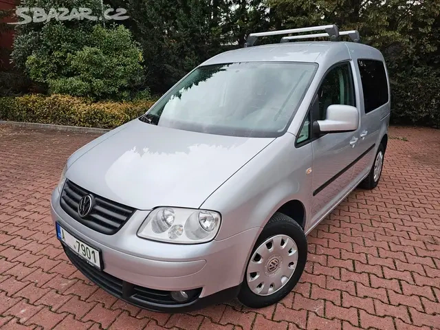 VW Caddy 1.9 TDI 77kW,klima,bez koroze,tažné,výhřev,serviska