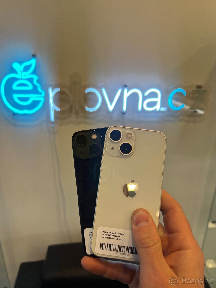 Apple iPhone 13 Mini 128GB - 100% baterie (Záruka 12 měsíců)