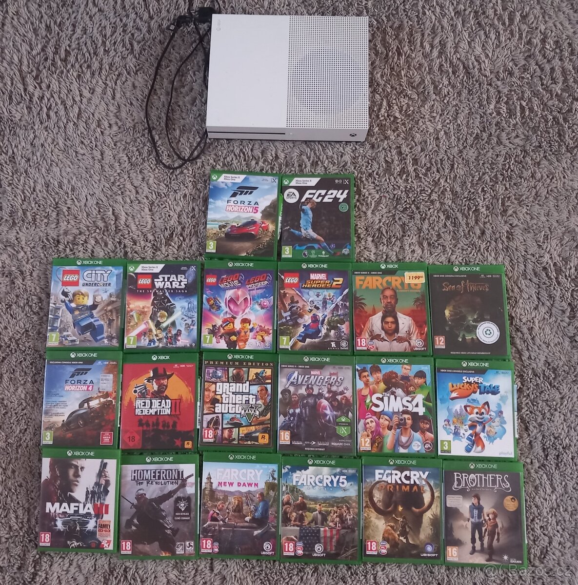 Xbox One S 500 GB + 20 her