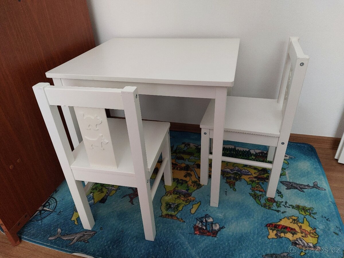 Dětský set stolek a 2 židle - IKEA Kritter