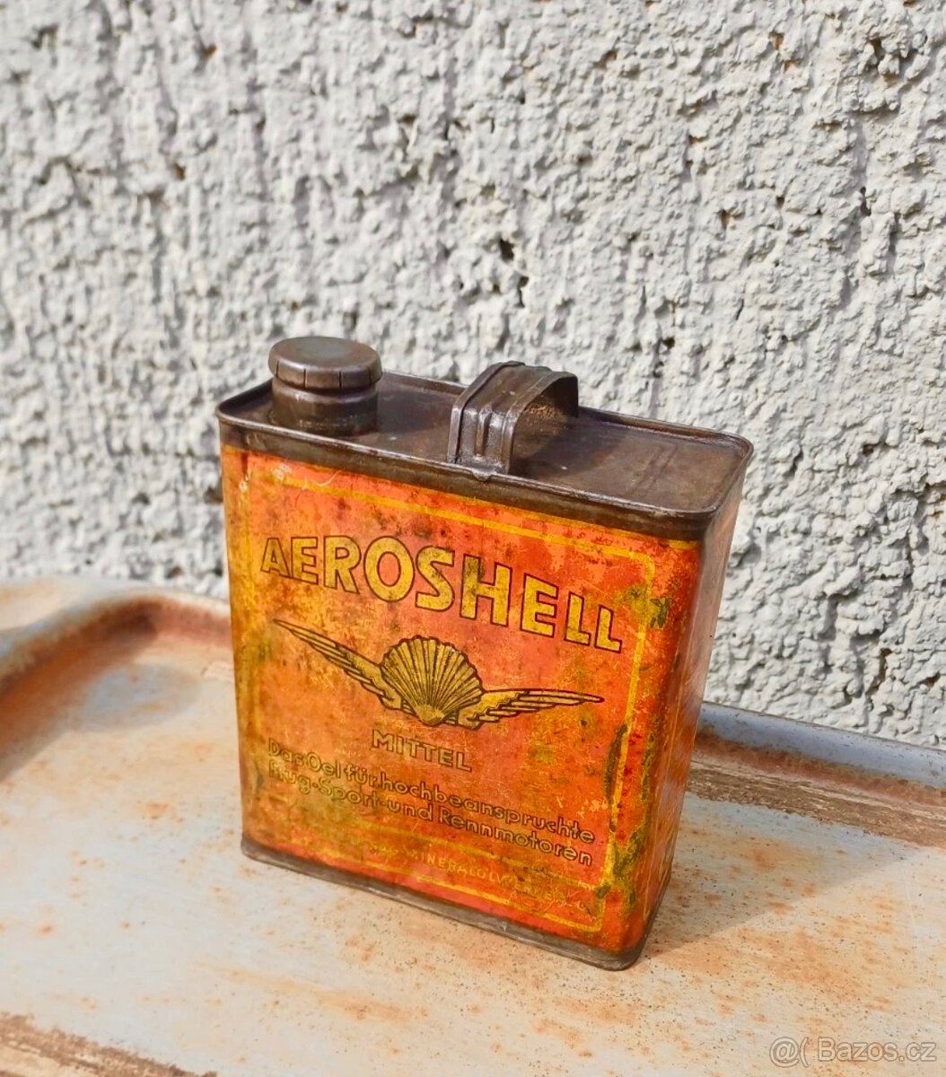 Plechovka od oleje Aeroshell