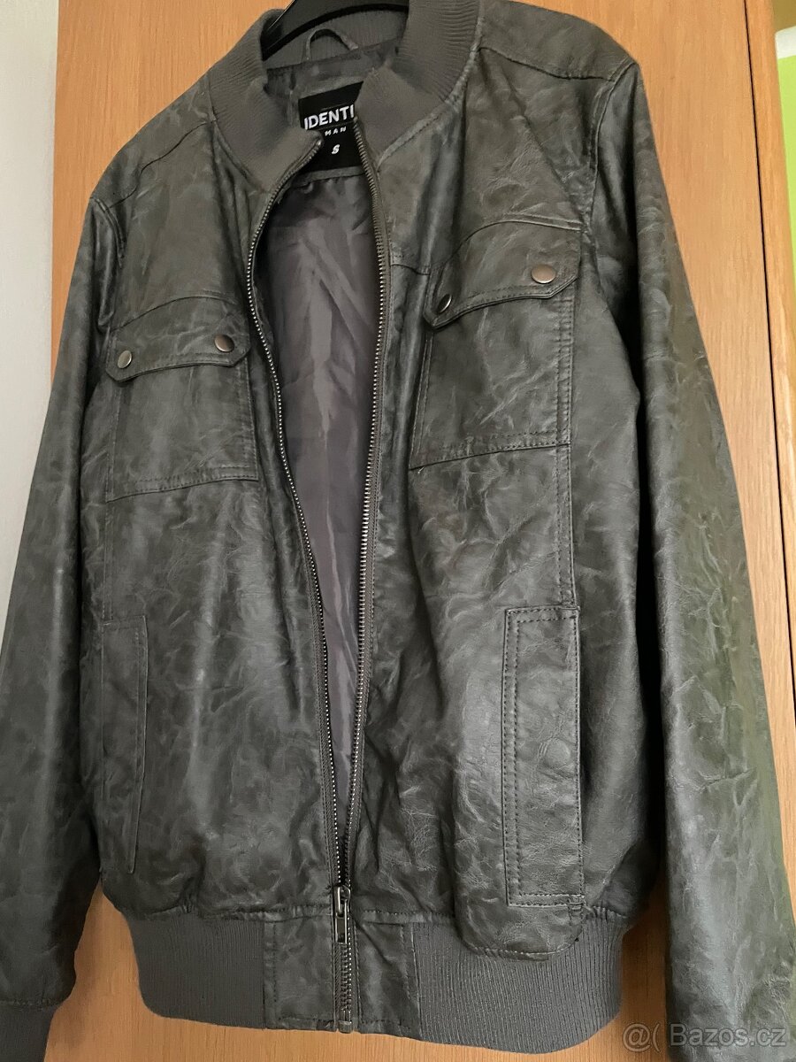 Pánská koženková  bunda, nová na motorku