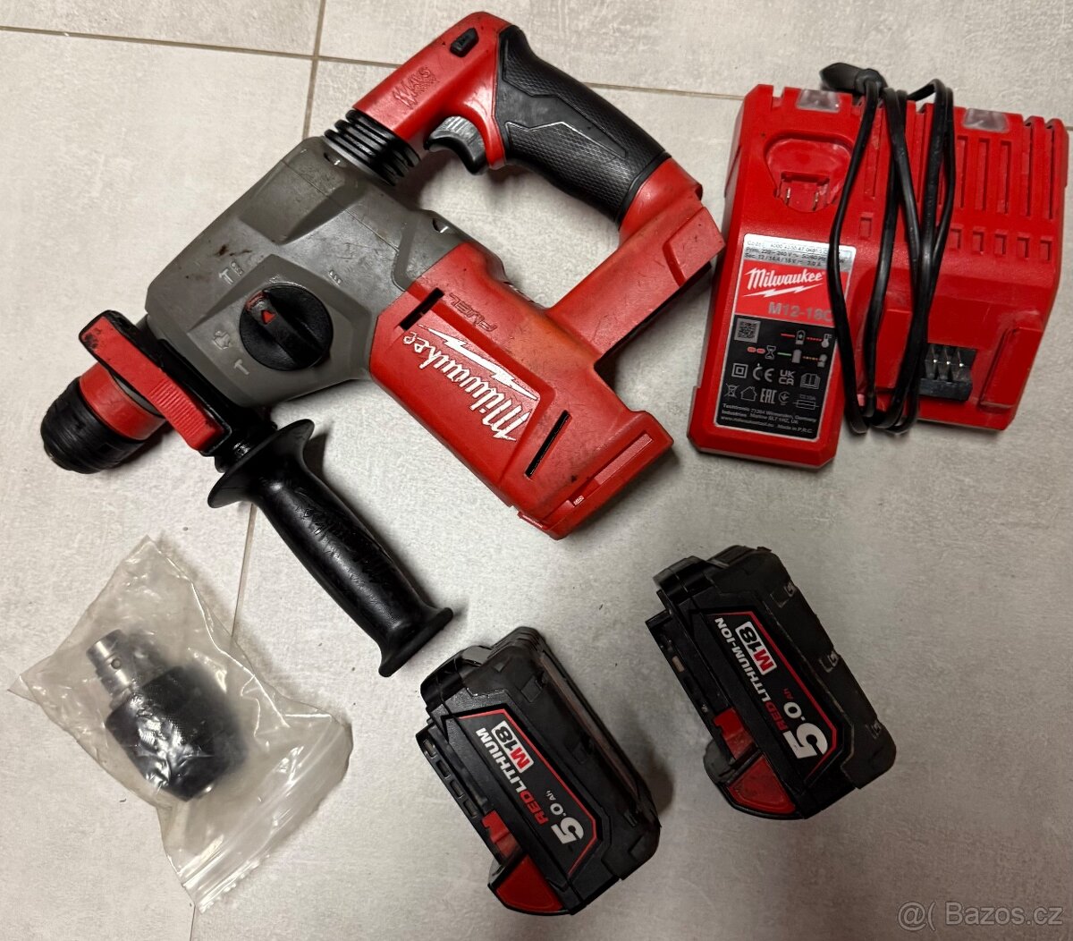 Milwaukee aku kombi kladivo sds plus set