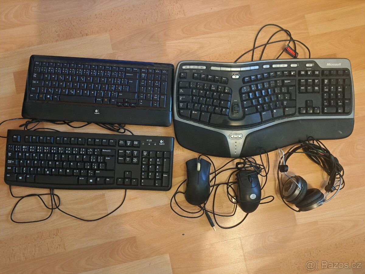 Periferie (klávesnice, myši, sluchátka)