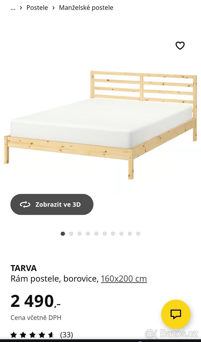 Postel IKEA 160x200cm