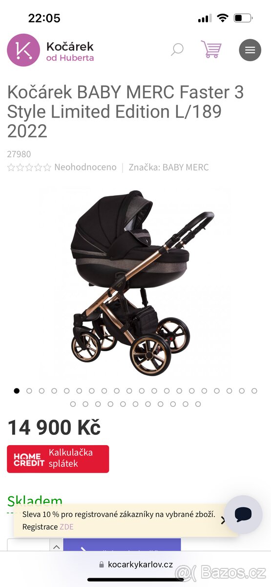 Prodám limitku Baby Merc faster 3