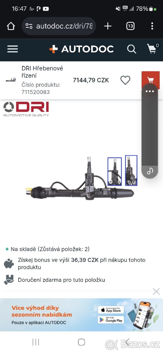 NABIDNETE Řízení s hydraulickym posilovačem Citroën Saxo