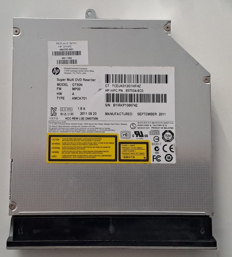 Mechanika HP Super Multi DVD Rewriter GT50N