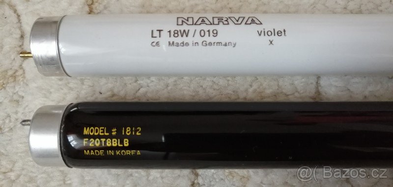 Zářivkové trubice UV spektrum + svítidla