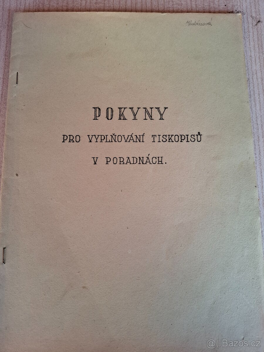 Pokyny pro vyplňování tiskopisů v poradnach
