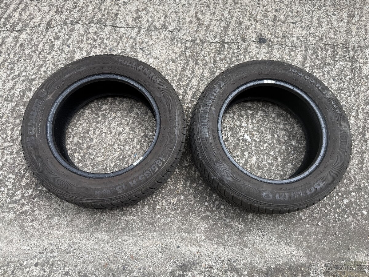 2ks letní pneu Barum Brillantis 2 - 185/65/15 vzorek 5mm