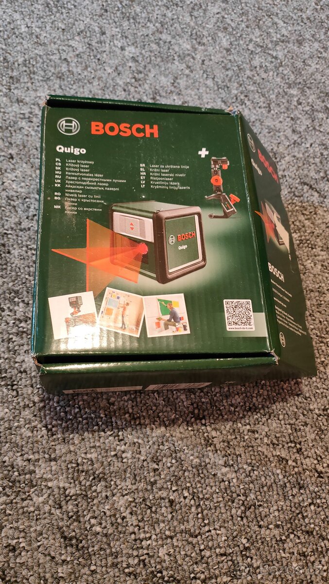Bosch Quigo křízovy laser - jako novy, 1x použitý