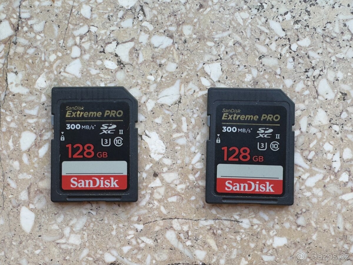 2x SANDISK SDXC 128GB EXTREME PRO 300MB/s UHS-II