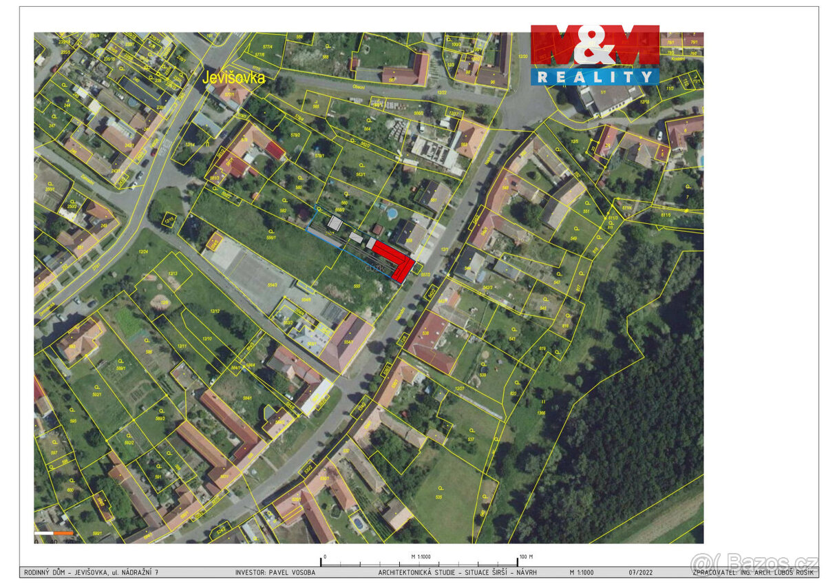 Prodej pozemku k bydlení, 772 m², Jevišovka