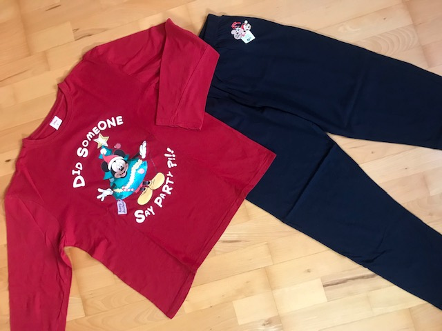 Bavlněné vánoční pyžamo Mickey Mouse vel. L