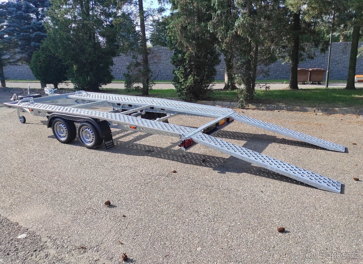 Snížený vlek na auta, 450x210cm, 2700/510kg,130km, VDI2700