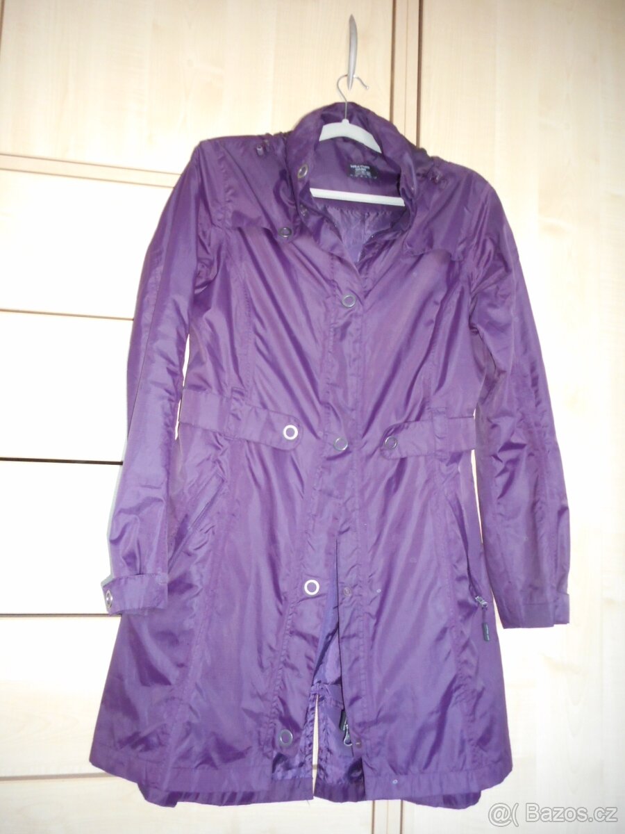 Nepromokavá bunda, parka dlouhá - fialová M - Tchibo