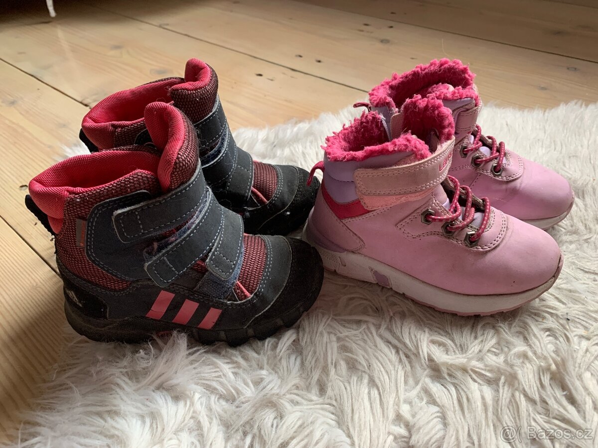 Zimní boty vel.24, cena za oba páry