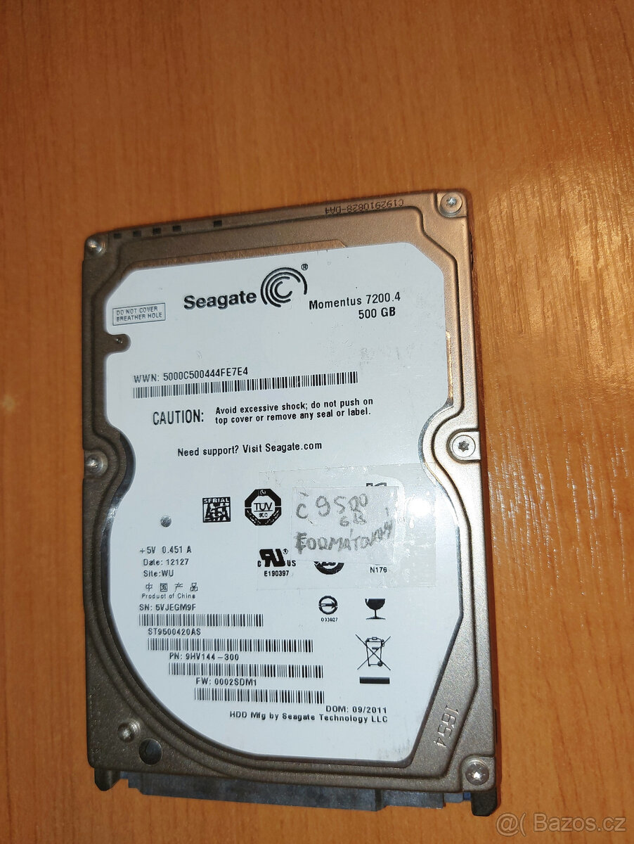 2.5" HDD disk Seagate 500GB SATA 7200
