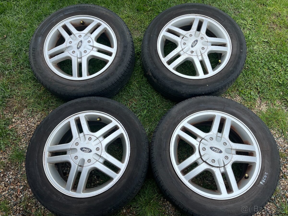 4x litá kola FORD 4x108 R15, letní pneu