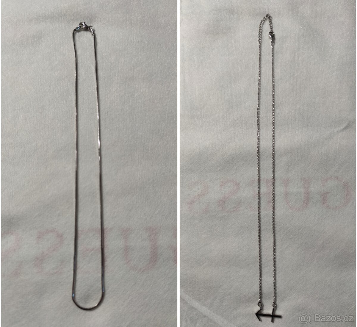 Dva stříbrné náhrdelníky 925/1000 – elegantní šperky