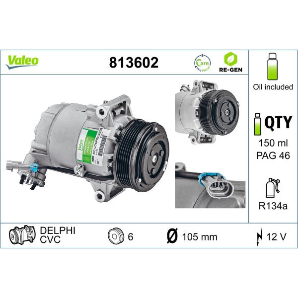 Kompresor, klimatizace VALEO 813602