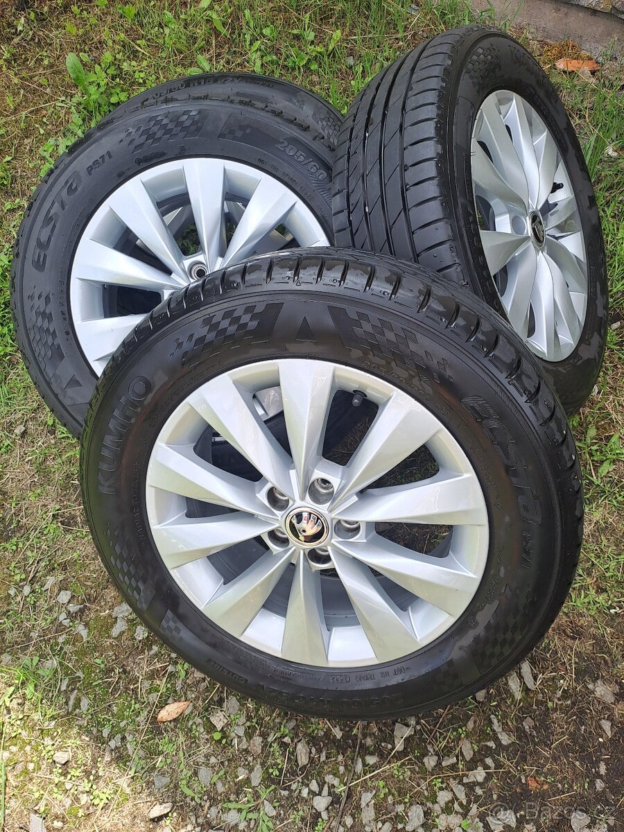 Alu kola 5x100 originál Škoda Kamiq, Scala 205/60 R16