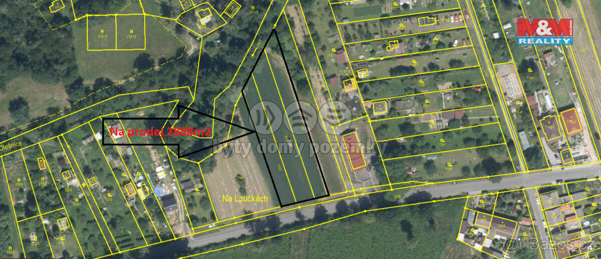 Prodej pozemku k bydlení, 2888 m², Přerov