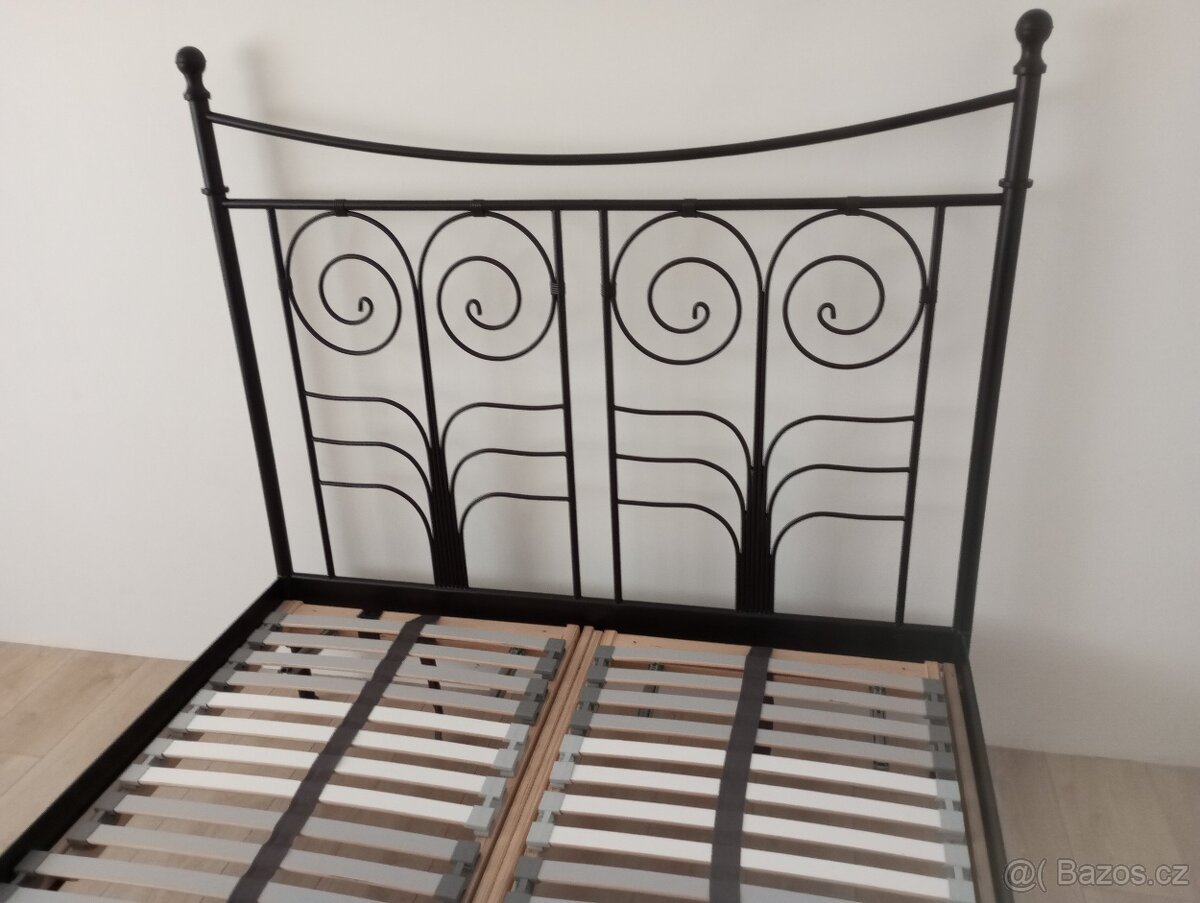 kovová postel Ikea Noresund 140x200 - rám+rošty