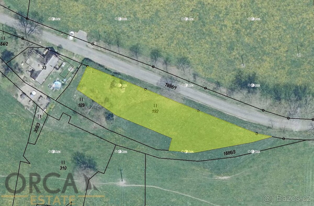 Prodej zastavitelného pozemku 1419 m2 v k. ú. Trojmezí