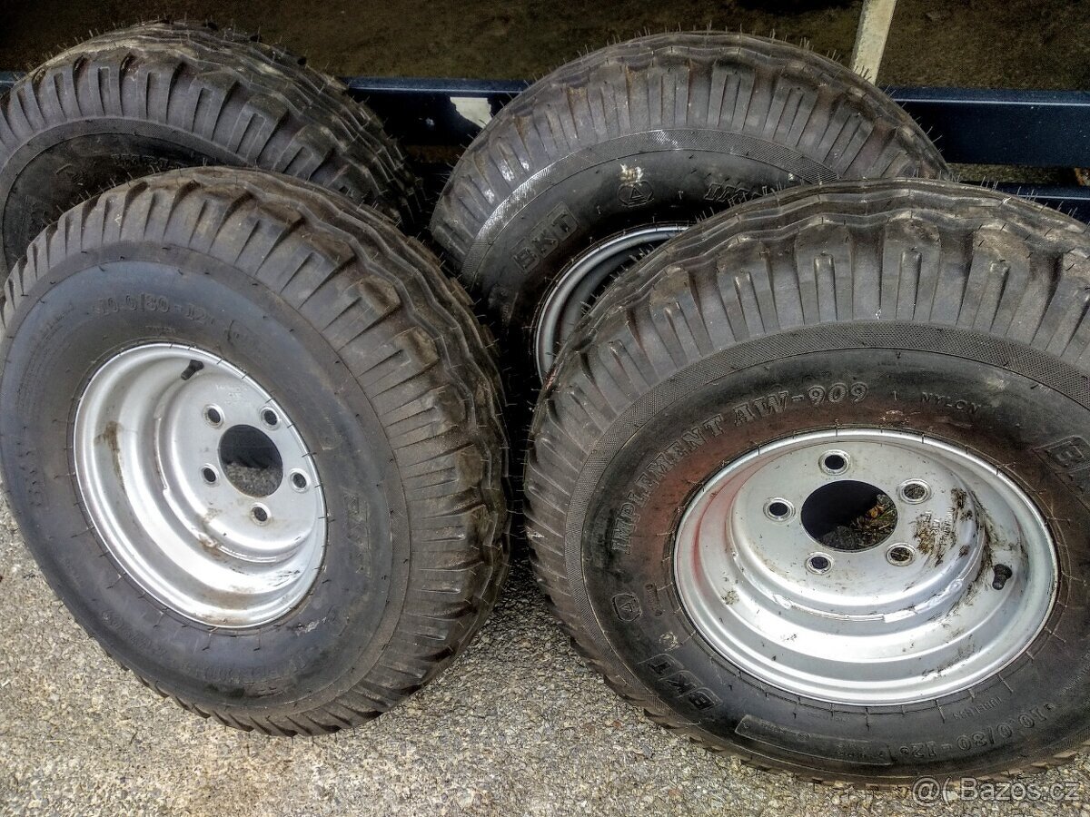 10,0/80-12 Nová obutá kola