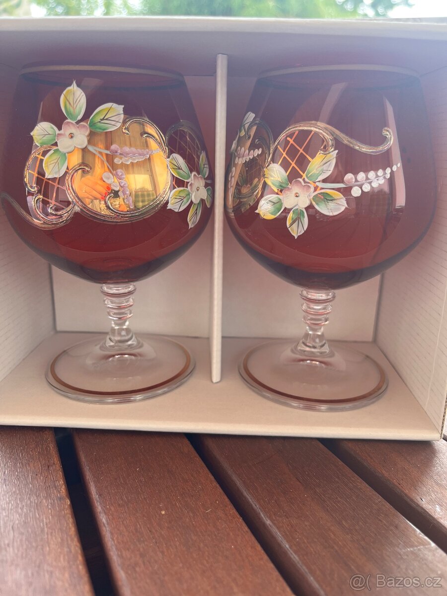 Ručně malované sklenice– 2 ks
