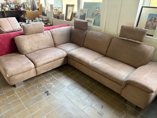 sedačka rohová hnědá